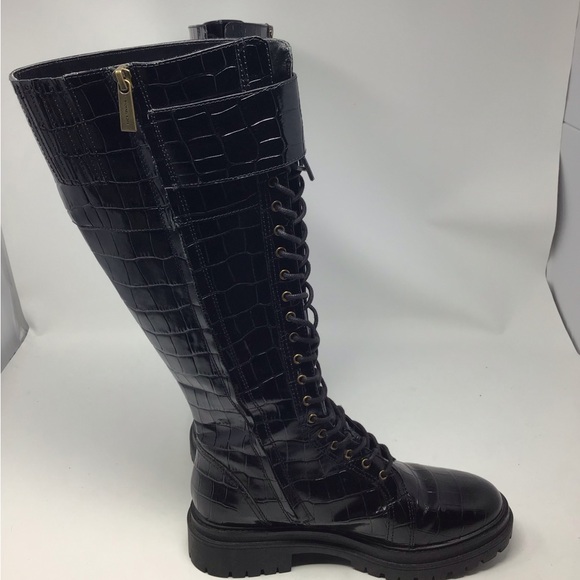 Michael Kors size 8 1/2 Stark crocodile leather combat boots - Picture 11 of 15